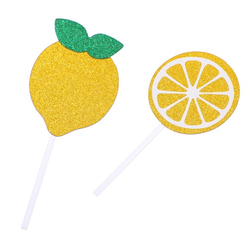 24 Pezzi Bastoncini per Torte Baby Topper Decorazioni al Limone Topper per Cupcake - Foto 8 di 12
