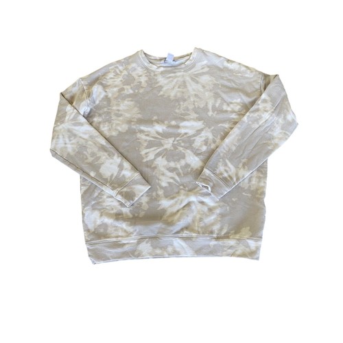Athleta Sundown Tie Dye Sweatshirt Womens XS Gray/Tan/White P/p 20 Length 24 EUC