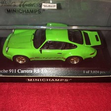 Minichamps 1/43 Porsche 911 Carrera RS 3.0 Green Diecast Model Car