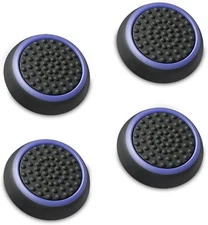 Fosmon Thumb Grips for PS5 PS4 Xbox Switch – 4 Joystick Caps Black/Blue