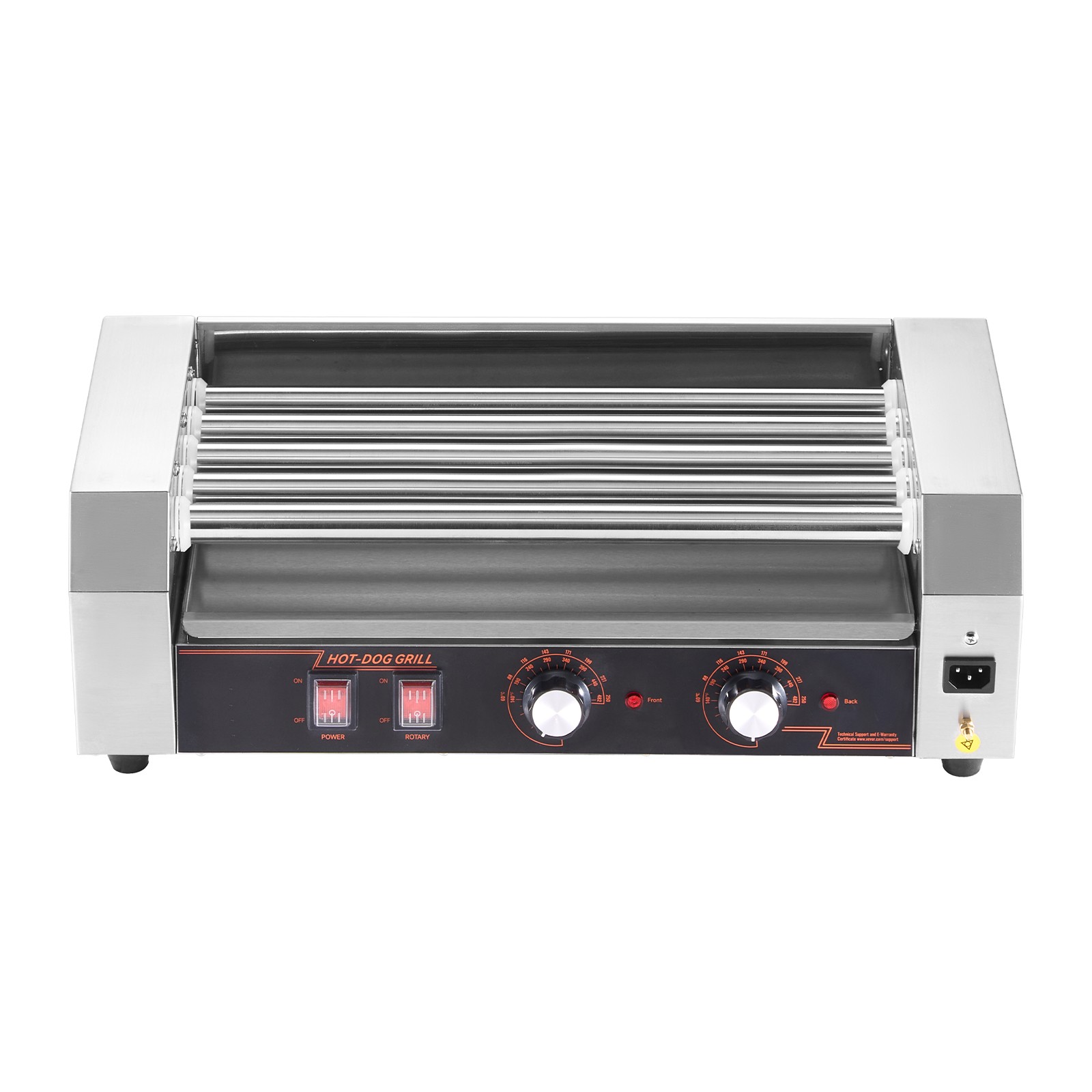 Uimoso Electric 12 Hot Dog 5 Roller Commercial Sausage Grill Cooker Machine 750W