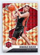 2020-21 Panini Mosaic #3 Nemanja Bjelica Mosaic Reactive Orange Miami Heat