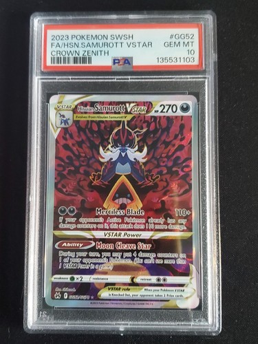 Hisuian Samurott VSTAR graded PSA 10 for sale on eBay