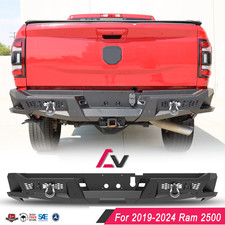 Steel Powder-coated Rear Bumper For 2019-2024 Ram 2500 Truck Off-road Pod Lights