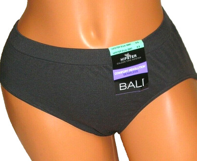 Panties Lingerie Bali Comfort Revolution Seamless Gray Hipster  Sz 8 / 9