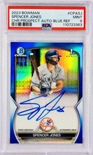 2023 Bowman Chrome 1st Auto Spencer Jones #CPA-SJ True Blue Refractor /150 PSA 9