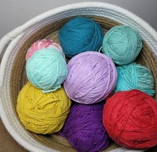 100 Cotton Medium Worsted 4 Crochet Yarn 9 Balls 15 Oz Total