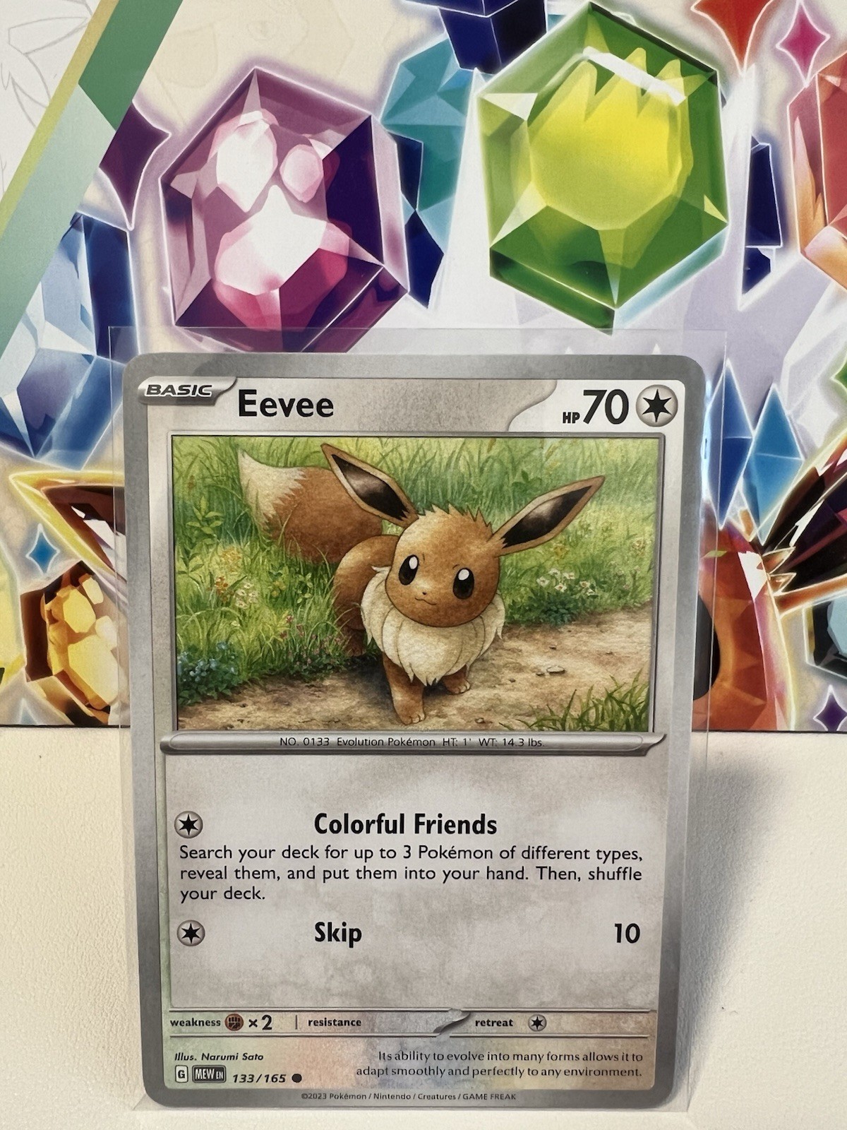Eevee 133/165 Regular Common - Pokemon 151 English Scarlet & Violet NM
