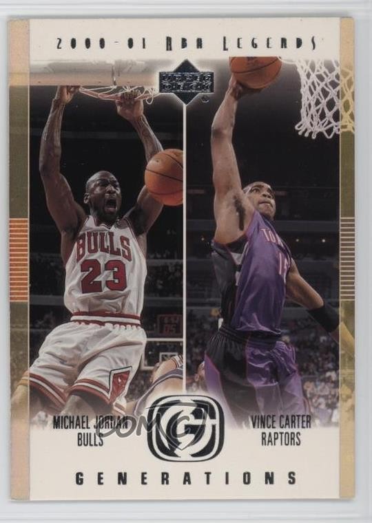2000 Upper Deck NBA Legends Generations Michael Jordan Vince Carter #G9 HOF k4s