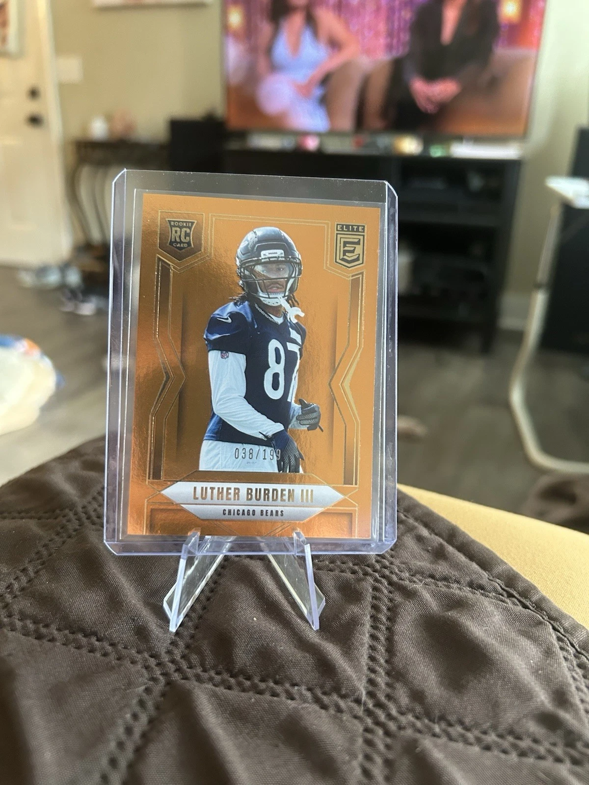 2025 PANINI DONRUSS ELITE #118 LUTHER BURDEN III ORANGE /199 ROOKIE RC BEARS