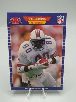1989 Pro Set Ferrell Edmunds Error Card Spelled ''Edmonds'' #214 Miami Dolphins