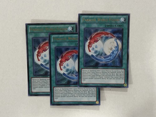 Yu-Gi-Oh 3x Parallel World Fusion LC02-EN011 Ultra Rare Limited Edition! NM
