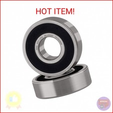 XiKe 2 Pcs 6001-2RS Double Rubber Seal Bearings 12x28x8mm, Pre-Lubricated and St