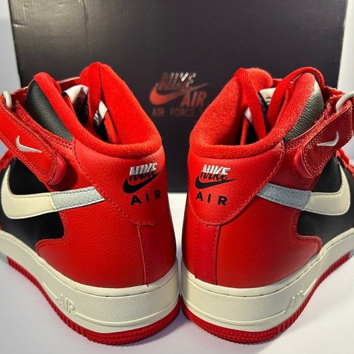 Nike Air Force 1 Mid '07 LV8 University Red/Black/Coconut Milk Size 11.5 - Picture 5 of 10