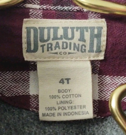 Duluth Trading 4T Niño Pequeño Forrado a Cuadros Franela Pesado A Presión Frontal Chaqueta Tareas Abrigo Foto 3 de 4