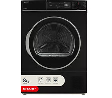 SHARP KD-NHA8S6GB1D-EN 8 kg Heat Pump Tumble Dryer - Black - REFURB-B