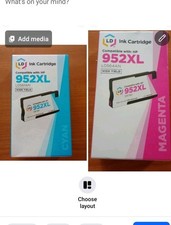 LD HP 952XL Cyan & Magenta Compatible Ink. New/Sealed! Free Shipping!! Lot Of 2.