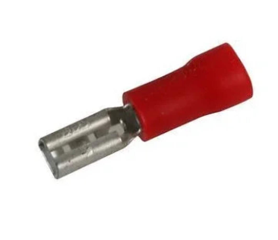 2.8mm Push-On Electrical Terminal Female Red 4 Pack