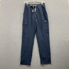 FIGS HW Yola High Waisted Scrub Pants Women s Small Slate Blue Cargo Po 6659