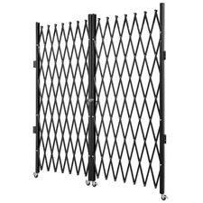 Folding Security Gate 63.39 In. H X 122 In. W Stainless Steel Garden Fence Accor