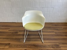 Materia PAX Besucherstuhl Schalensessel weiß grün Kunststoff
