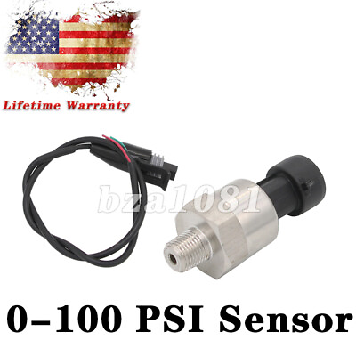 #ad 0 100 Psi Pressure Transducer Sender Sensor 0.5V 4.5V For Oil Fuel Air Water USA $18.49