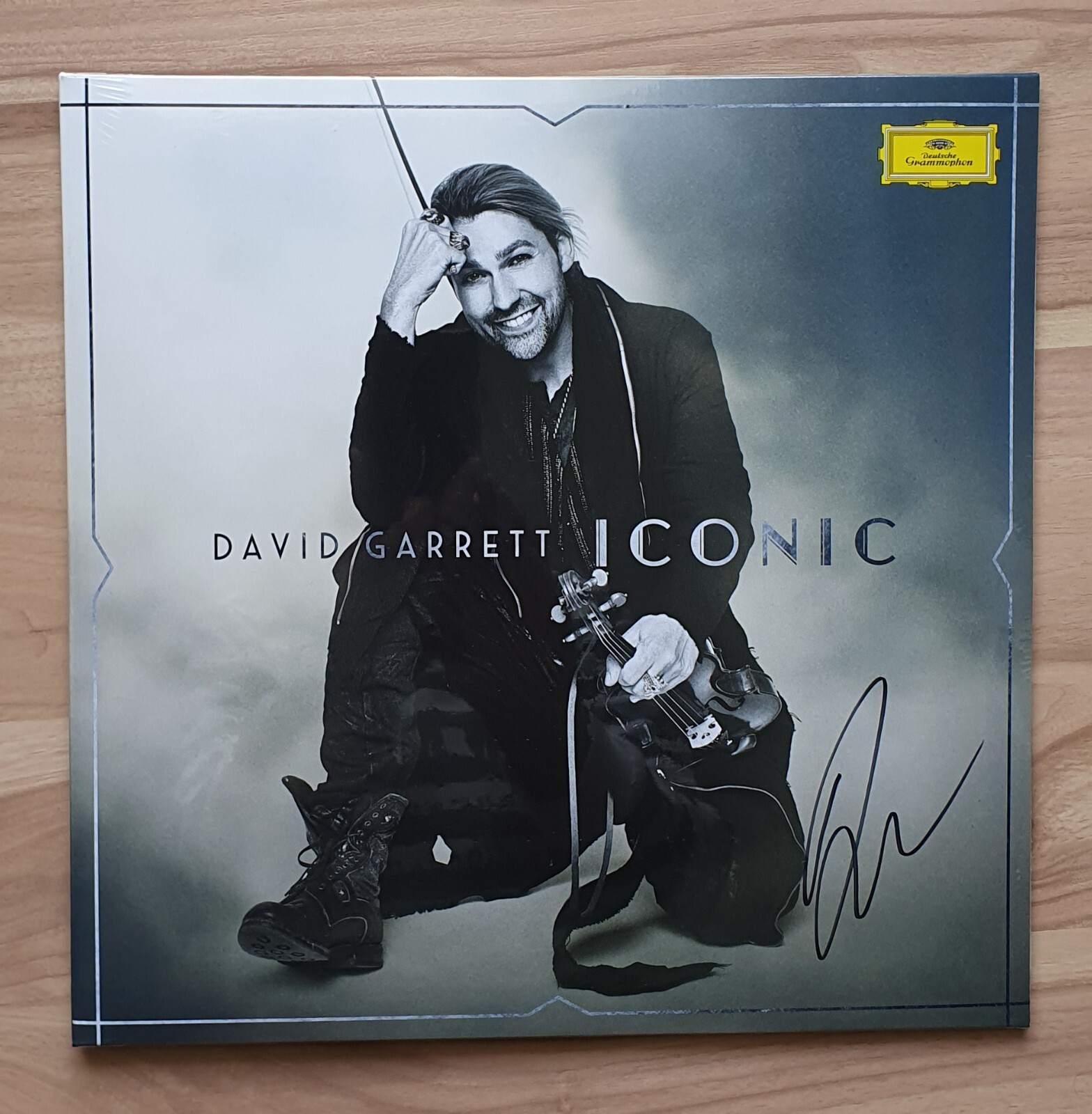 David Garrett - Iconic, Cover HANDSIGNIERT, DoLP, schwarzes Vinyl, neu ovp