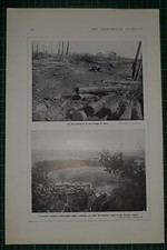 1916 I wojna światowa Nadruk Obrzeża Wioski autorstwa artylerii francuskiej Vaux
