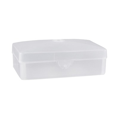SB01C Dawn Mist Translucent Plastic Soap Box 2 1/2'' x 3.14'', Pack of 100