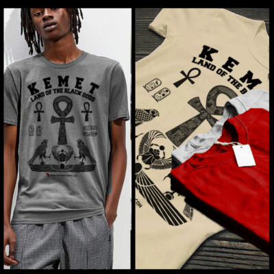 African Kemet Black God RBG Ankh T-Shirt Marcus Garvey Woke Melanin Pharoah Tee