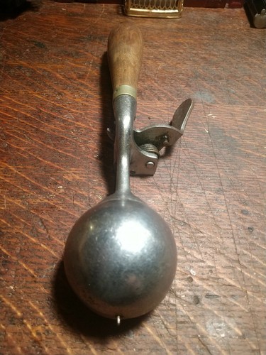 Vintage Eisportionierer Holz rote Spitze Griff INDESTRUCTO No 14 - Bild 3 von 7