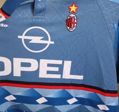 Maglia Milan blu numero 9 stagione 95/96 4° maglia ufficiale originale taglia L - Picture 5 of 6