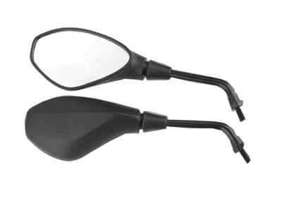 Schwarz Universal 10MM Motorrad Spiegel Fahrrad/Motorrad Rückansicht/Seiten Paar Moped