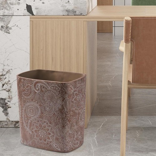 Flowers Bathroom Trash Can 1.8 Gallon(7 Liter) Small Kitchen Garbage Can,Living - Picture 8 of 9