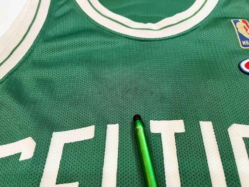 Vintage Champion NBA Boston Celtics REGGIE LEWIS #35 Jersey Green Sz 40 USA - Picture 9 of 10