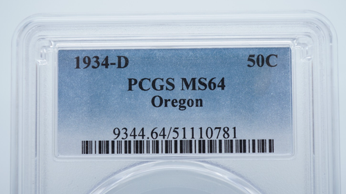 1934-D Oregon Commemorative 50c Half Dollar PCGS MS64 - C2034 - Picture 5 of 5