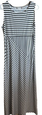 AA Studio women's Maxi Dress black/white Stripes Summer Festivals Casual Sz. 12