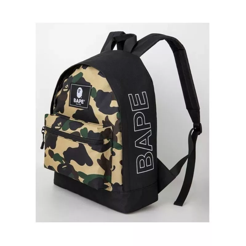 red bape backpack