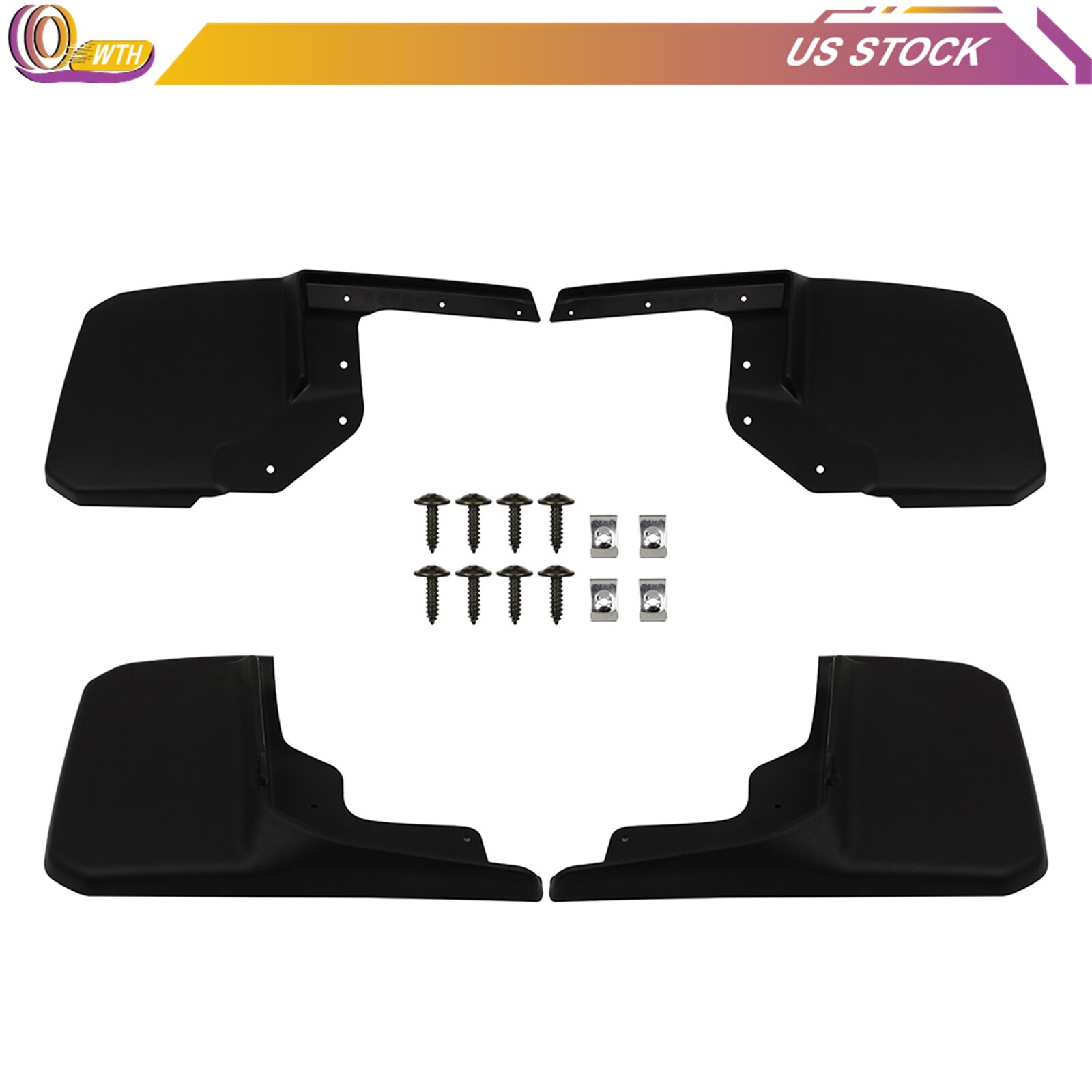 Mud Flaps 4x For Jeep JK Wrangler Rubicon 2007-2018 Splashguards w/Fender Flare-image