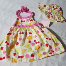 Gymboree Berry Sweet 0-3 Month Dress Diaper Cover Hat Outfit NWT