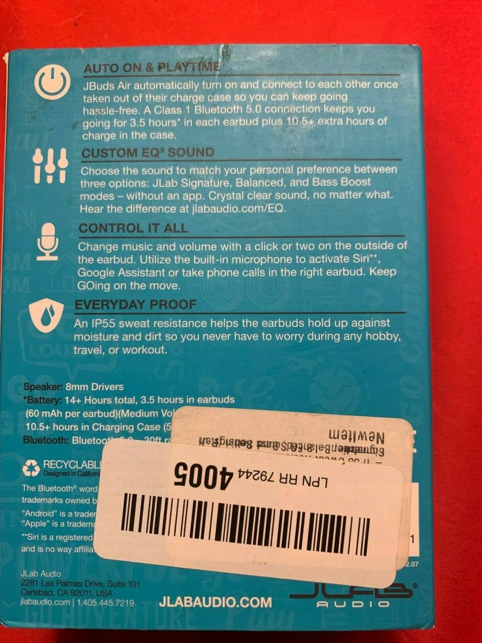 JLAB JBuds Air - Ture Wireless Earbuds - 14 Hours Playtime 