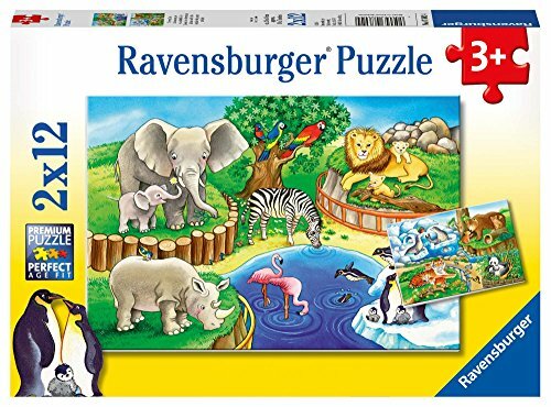 Ravensburger Animali dello Zoo - Puzzle 2x12 Pezzi (P5L)