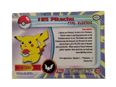 Pikachu #25 Pokemon Topps Card Pink Label Rare | eBay Pikachu #25 Pokemon Topps Card Pink Label Rare | eBay