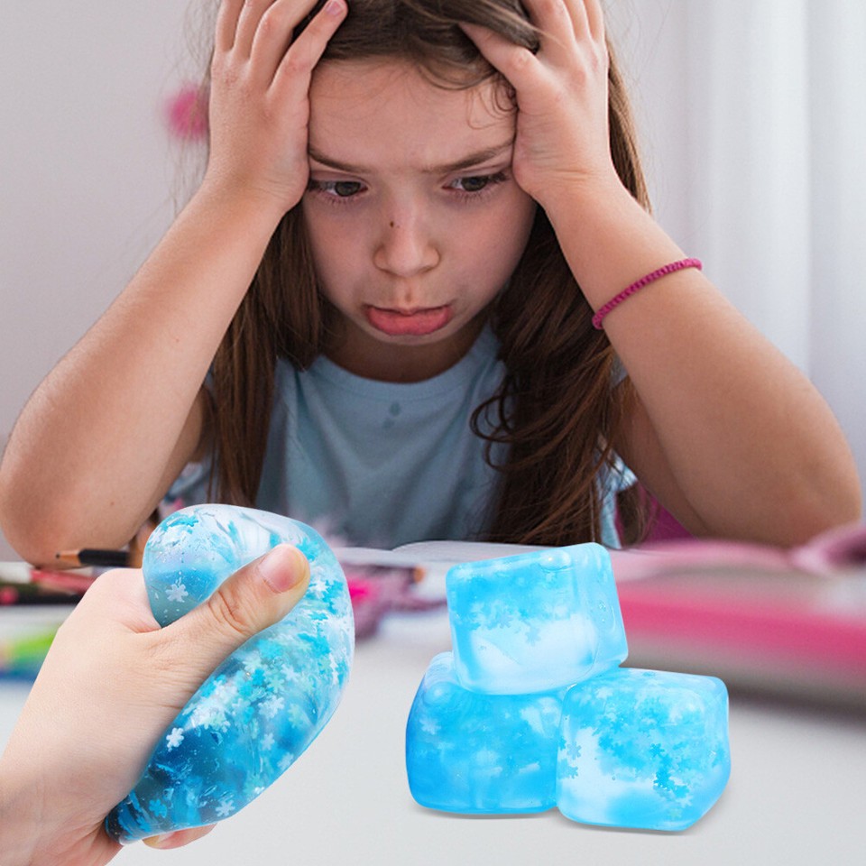 Mini Fidget Toy Creative Ice Cube Squeeze Toy for Adults Stress Relief