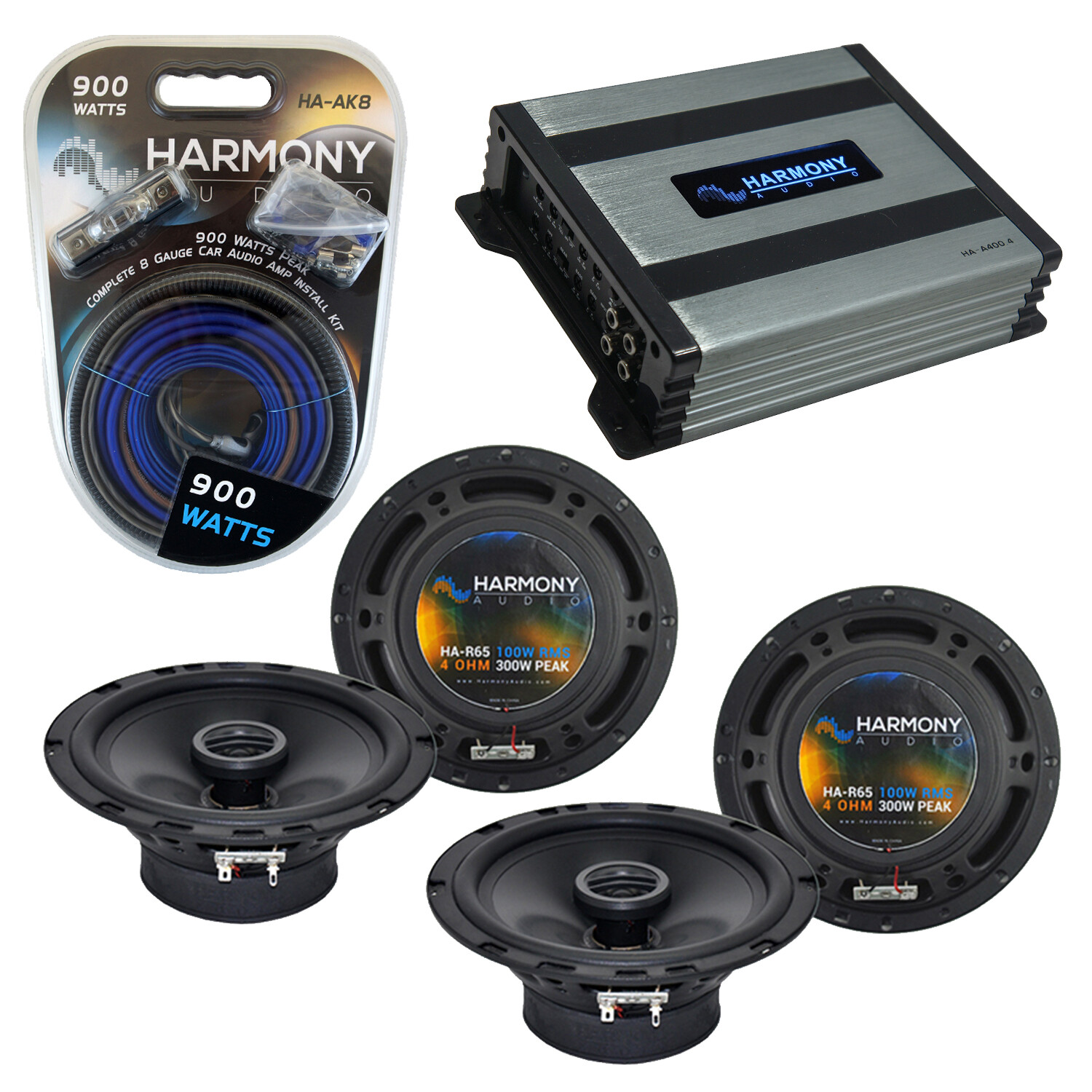 Cadillac SRX 2007-2009 Factory Speaker Replacement Harmony (2)R65 HA-A400.4 Amp