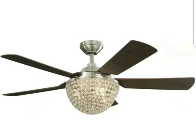 Harbor Breeze Parklake 52 In Brushed Nickel Indoor Ceiling Fan W Remote