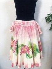 Vintage 50s Women's Hand Painted Mexican Circle Skirt XS