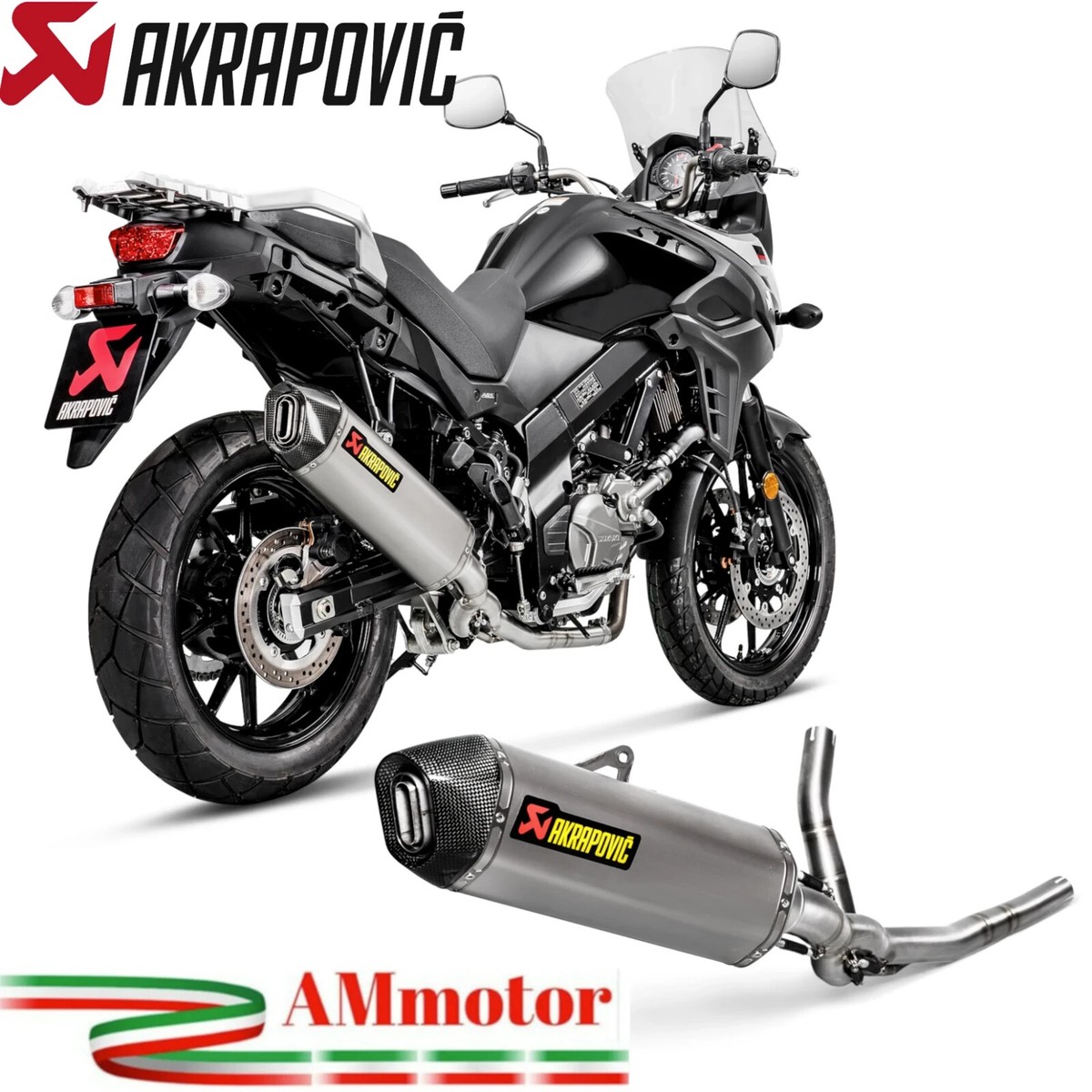 Akrapovic Suzuki V-Strom 650 2022 Scarico Completo Per Moto Racing