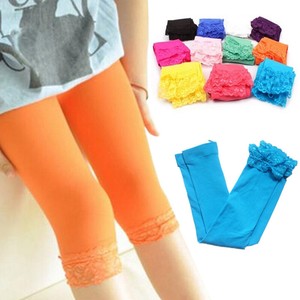 Summer-Children-Girls-Pants-Leggings-Candy-Color-Knee-Length-Kids-Trousers
