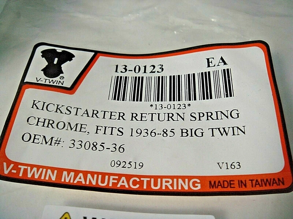 Spring 4 Speed Harley Kick Starter Chrome EL UL FL FX 1936-84 V-Twin 13-0123 F3 - Imagem 3 de 4